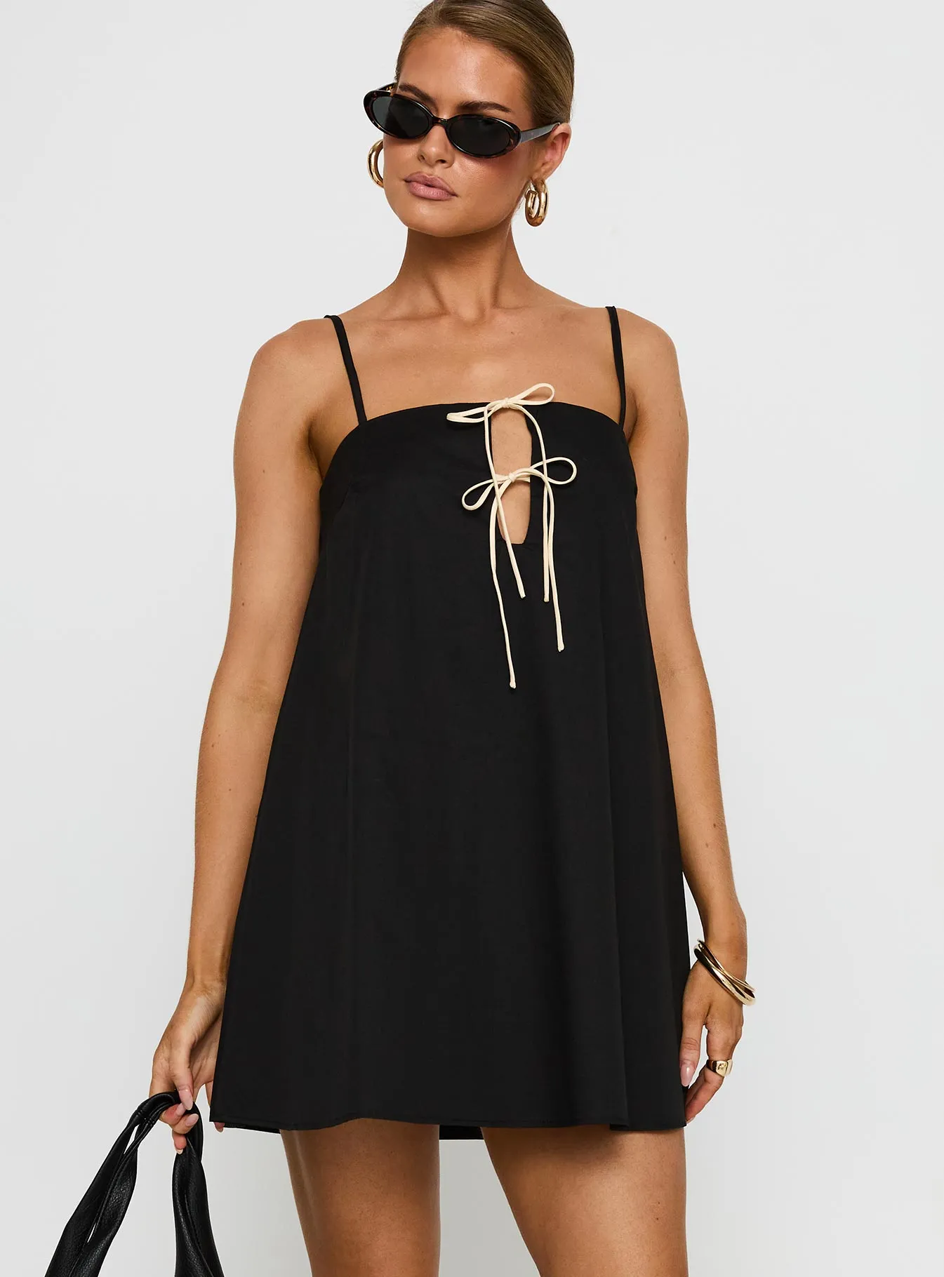 Belong Together Mini Dress Black Tear Resistant Weave Light Reflective