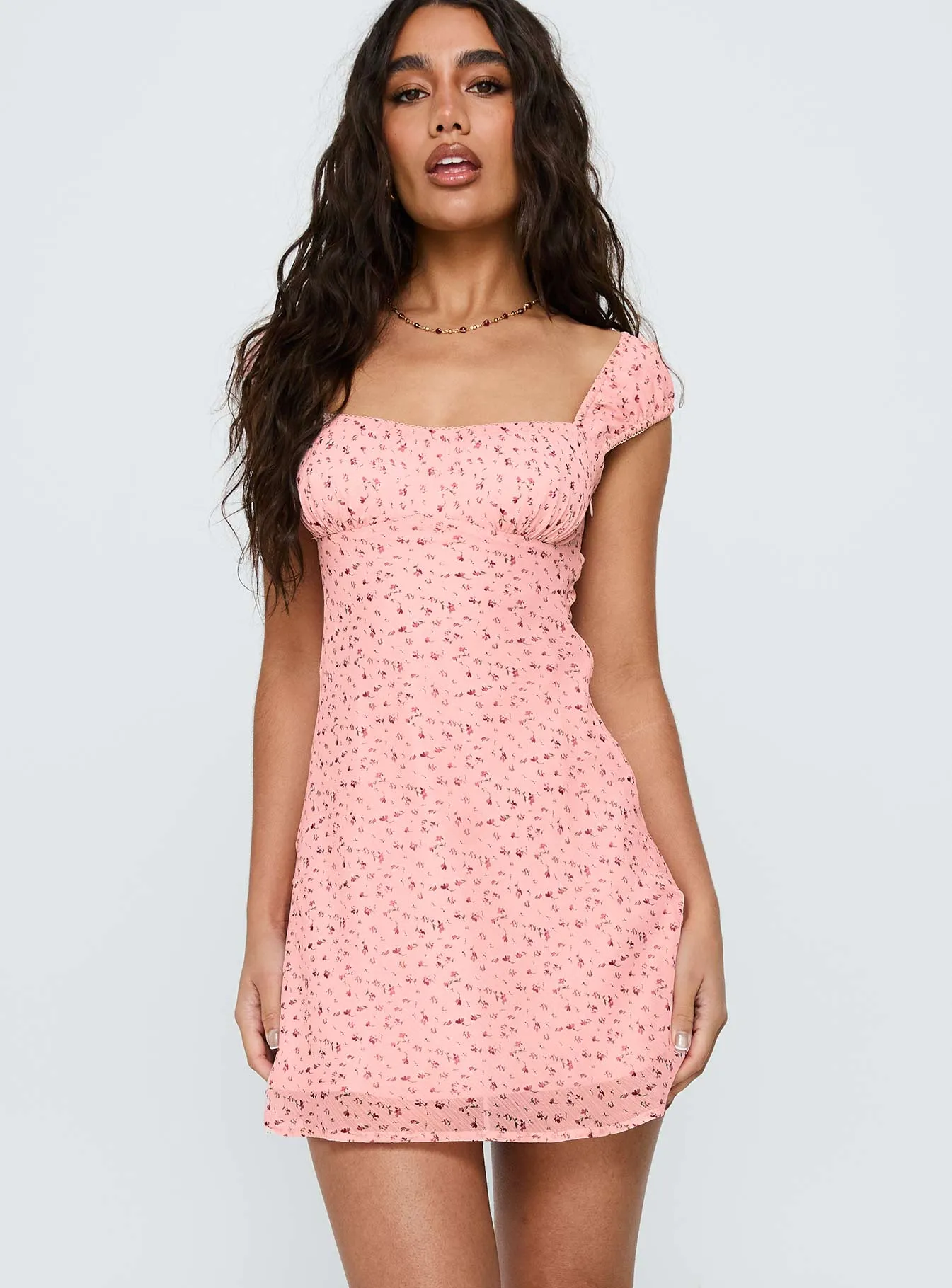 Convertible Straps Party Ready Seyani Mini Dress Pink