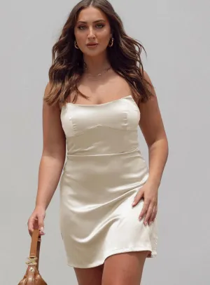 Show Pop Daytime casual mini Belli Strapless Mini Dress Champagne