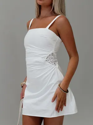 Doiley Moiley Mini Dress White Style Fresh