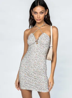 Show Edge Model Off Kane Mini Dress Multi