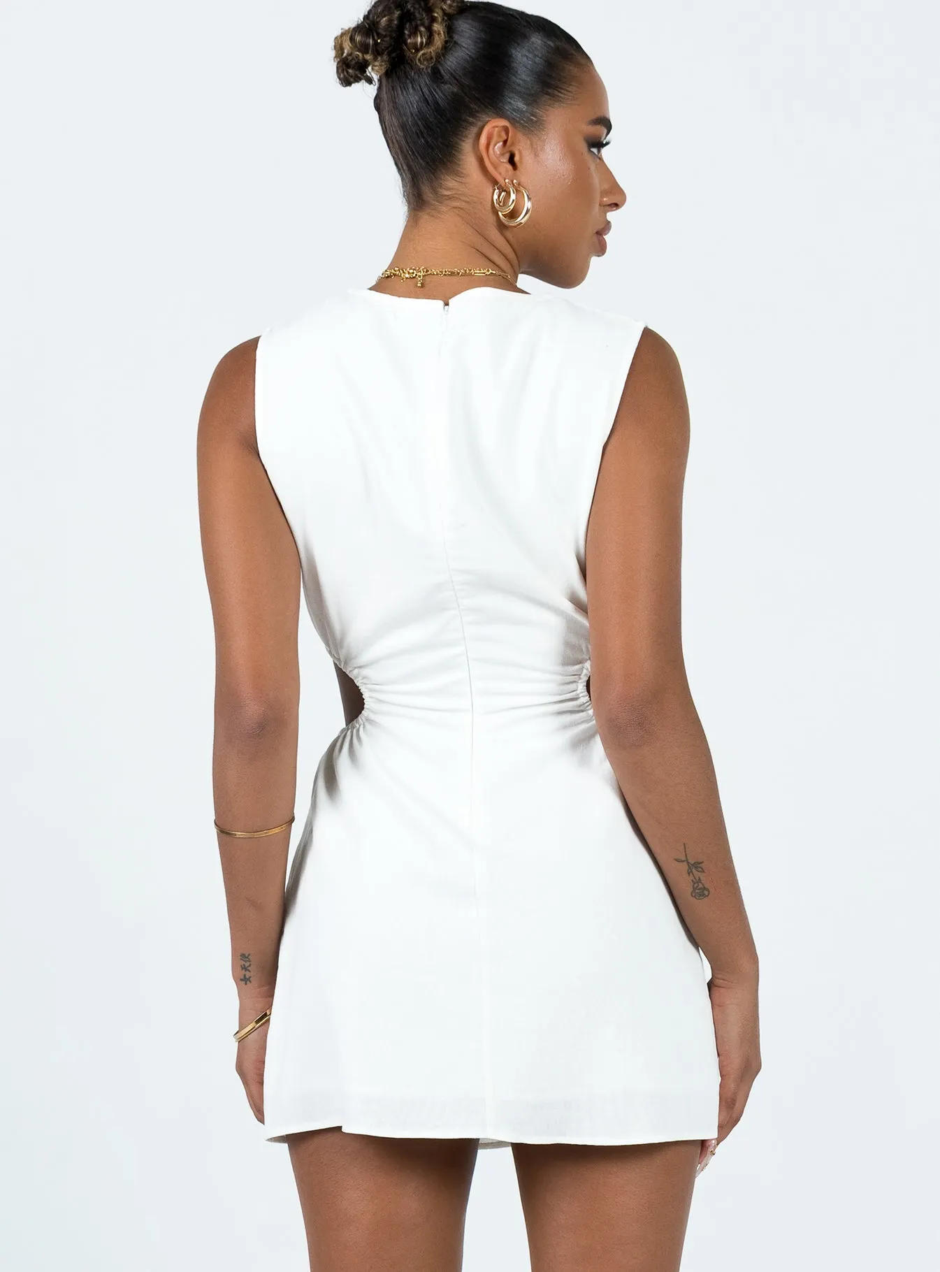 Mayzie Mini Dress White Glow Light
