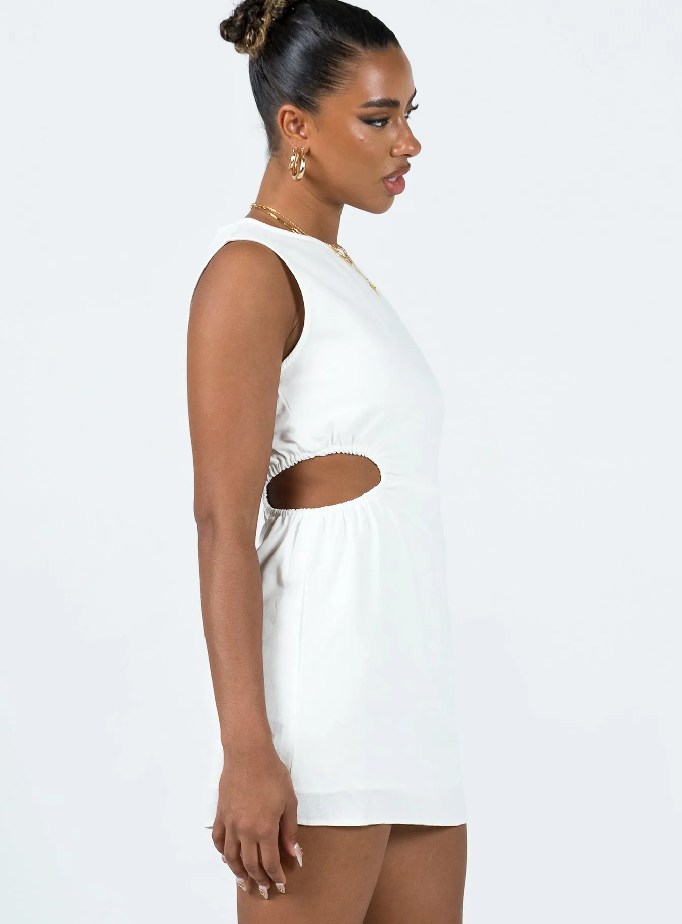 Secure Closure Mayzie Mini Dress White