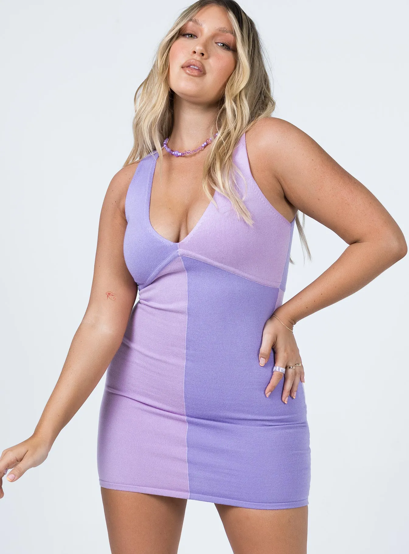 Eco Friendly Dye Sienna Mini Dress Purple