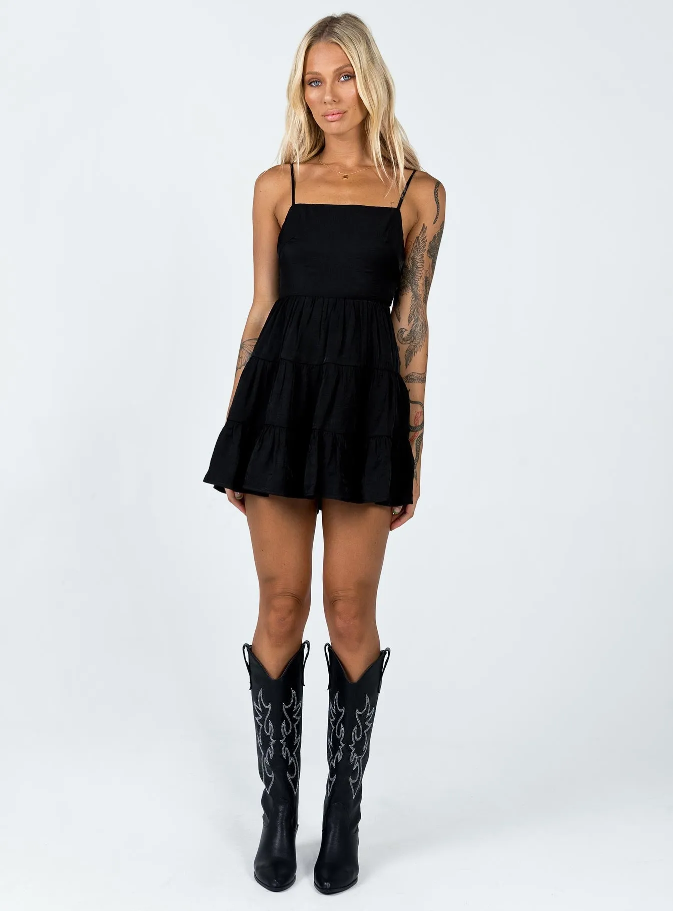 Summer Break Mini Dress Black Modern Fashion All Occasion Wear