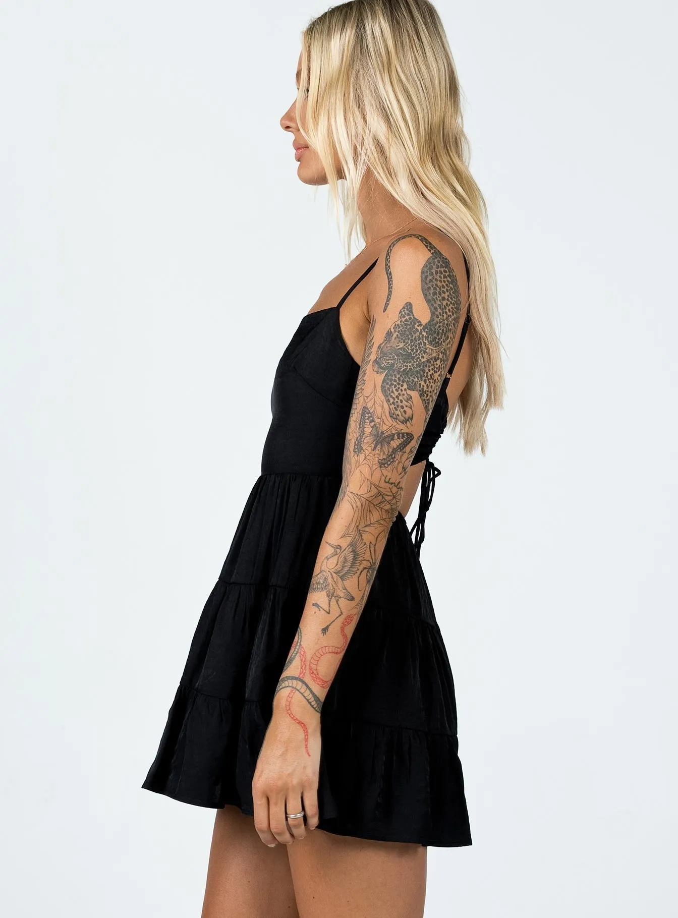 Pop Warm Fashion-forward short dress Summer Break Mini Dress Black