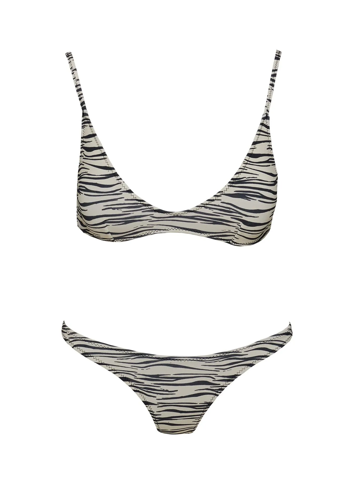 Juliette Bikini Top Zebra Contoured Cup Structure
