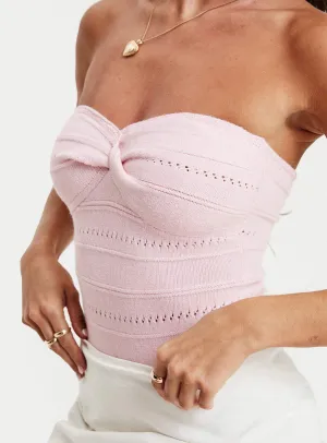 Caridi Bodysuit Pink Office Fancy
