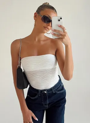 Makena Strapless Bodysuit White Sharp Youth
