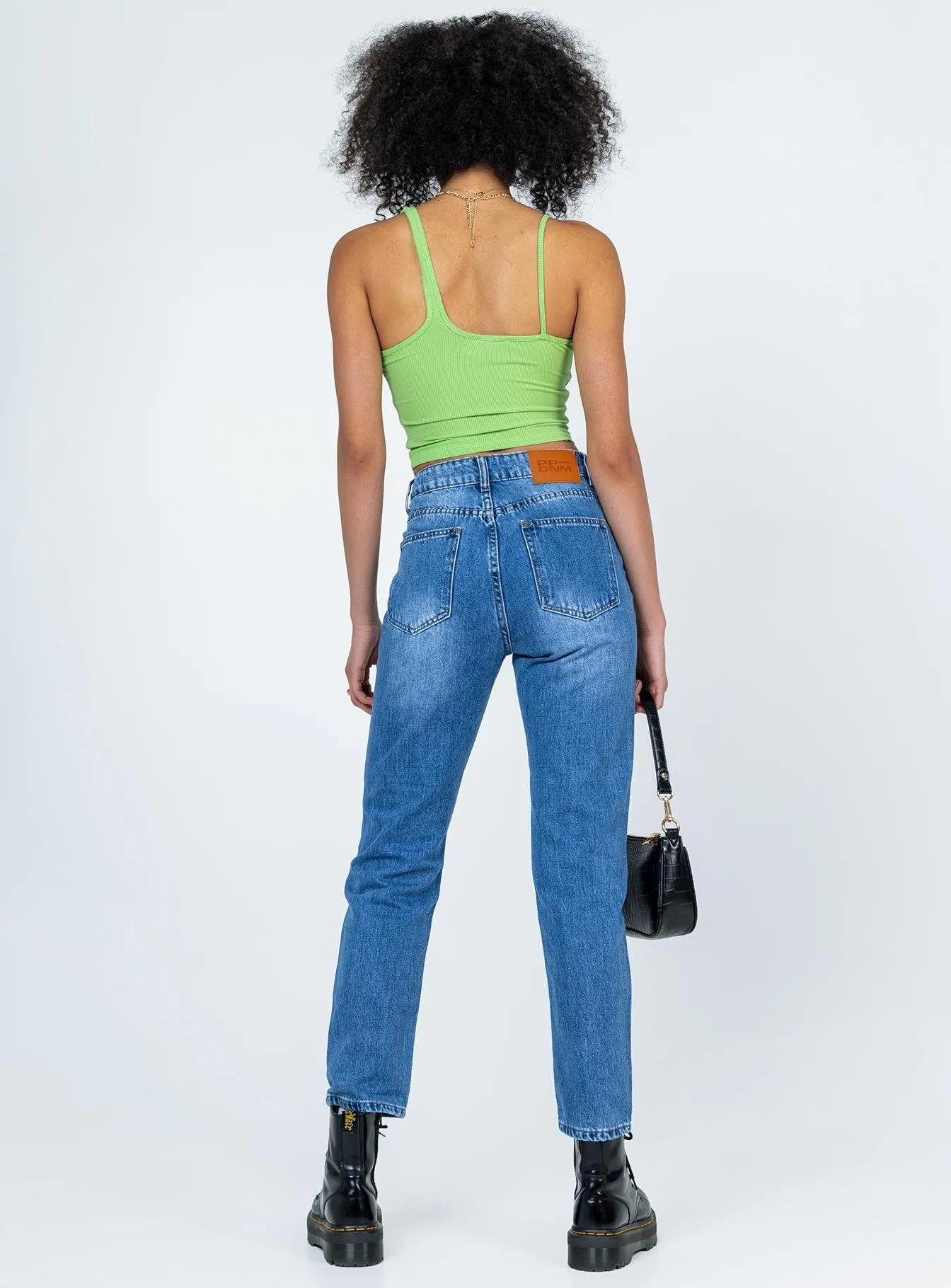 Khaled Skinny Mid Wash Denim Jeans Simple clothing