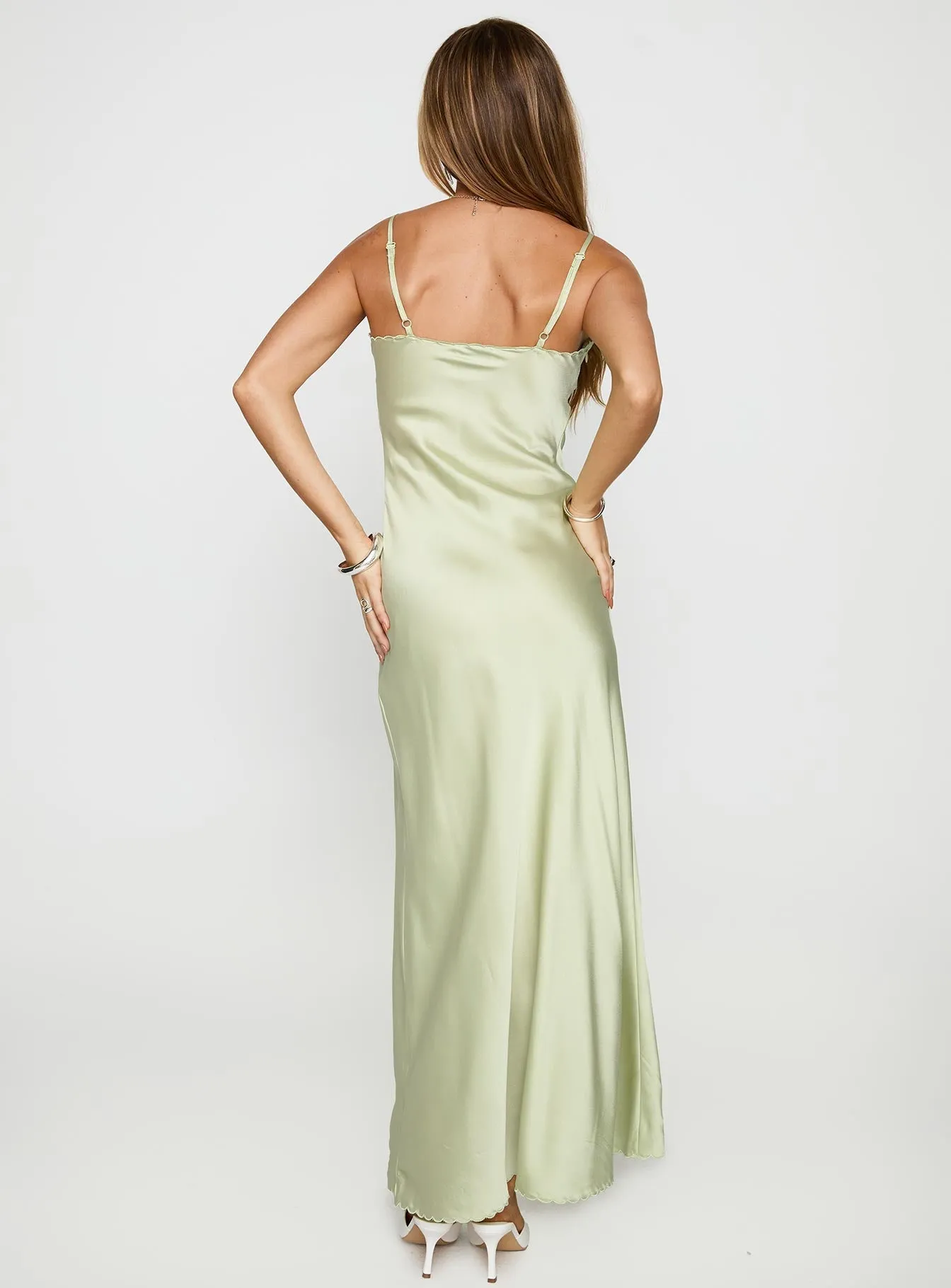 Cyrielle Embroidered Maxi Dress Sage Wood Bridge