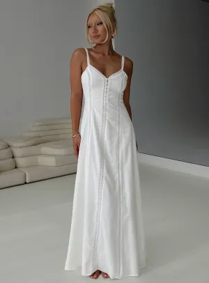 Onyx Shine White Pure Mercie Maxi Dress White