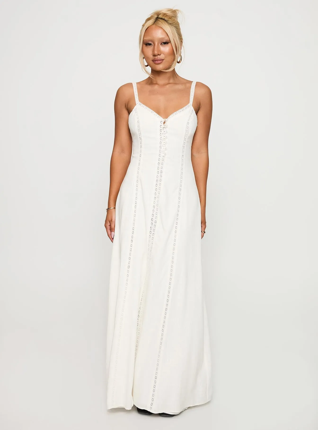 Mercie Maxi Dress White Steel Frame Town Lane