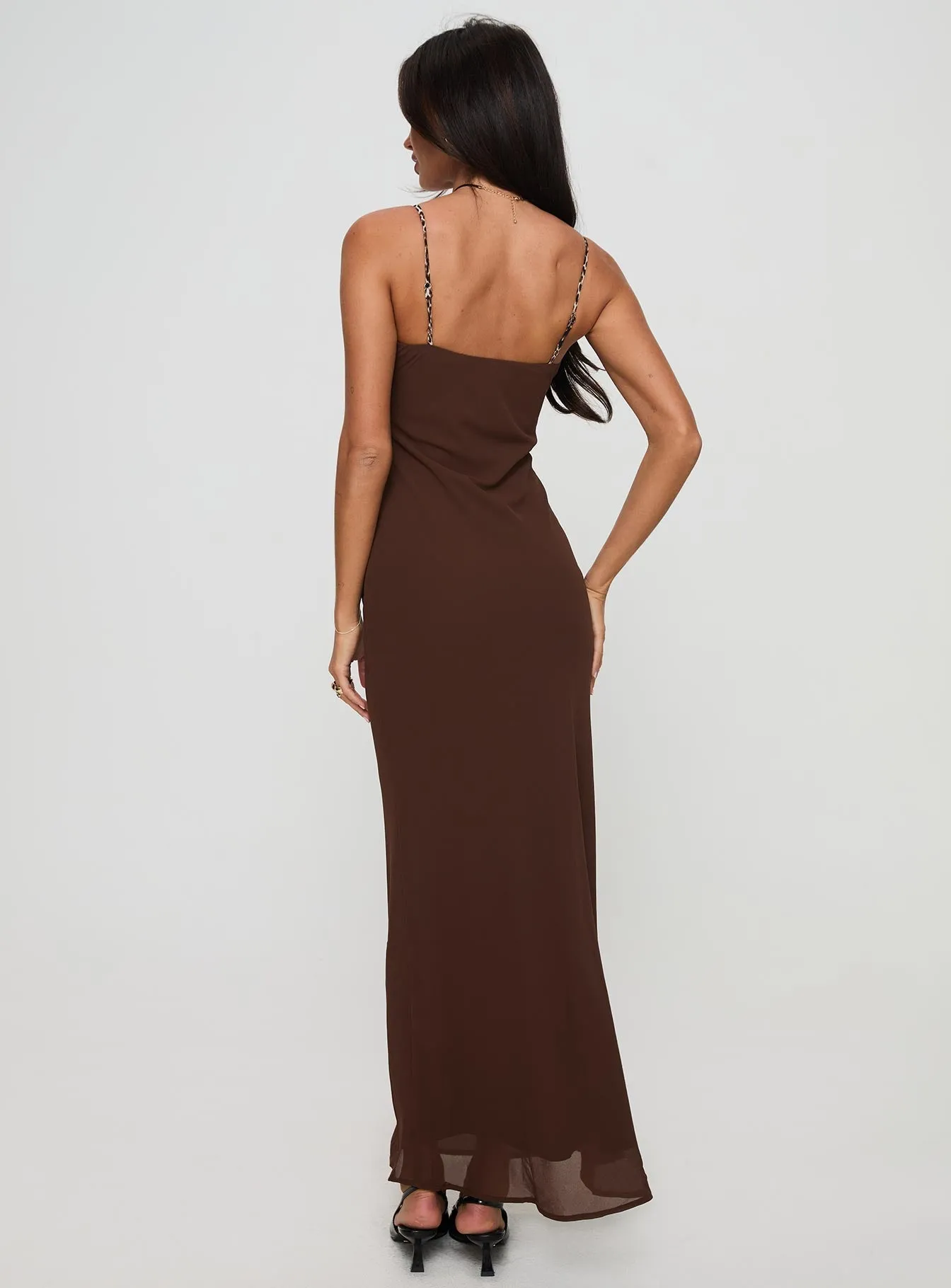 Dusty Rose Moorey Maxi Dress Brown
