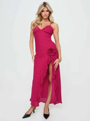 Thalassa Maxi Dress Red The classic cut of this maxi dress ensures a flattering fit for all body types