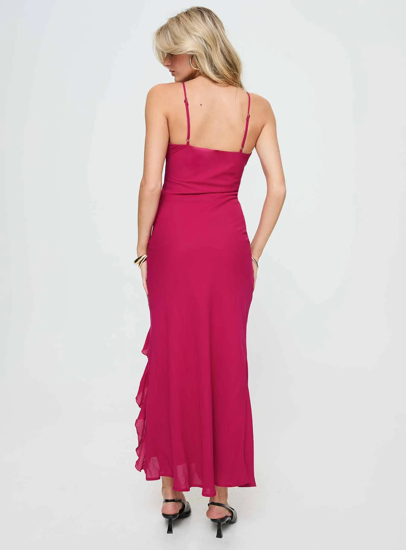 Meadow Air Minimalist long piece Thalassa Maxi Dress Red