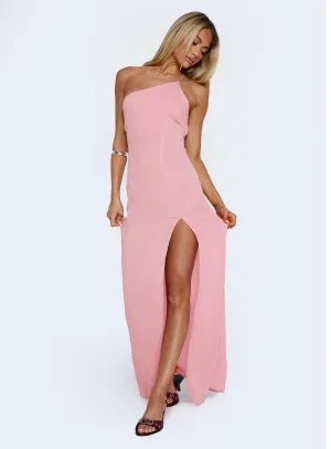 Kiss Of Life Chiffon Maxi Dress Pink Dye Glow