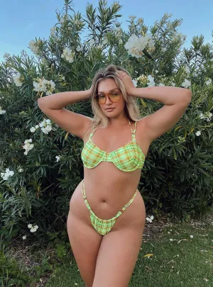 Kylie Bikini Bottoms Green Adjustable Side Ties