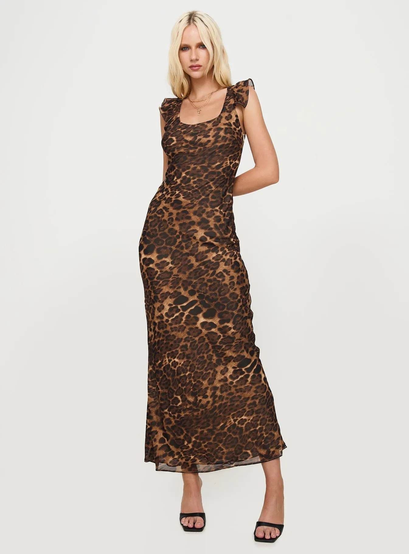 Desert Glow Channelle Maxi Dress Leopard