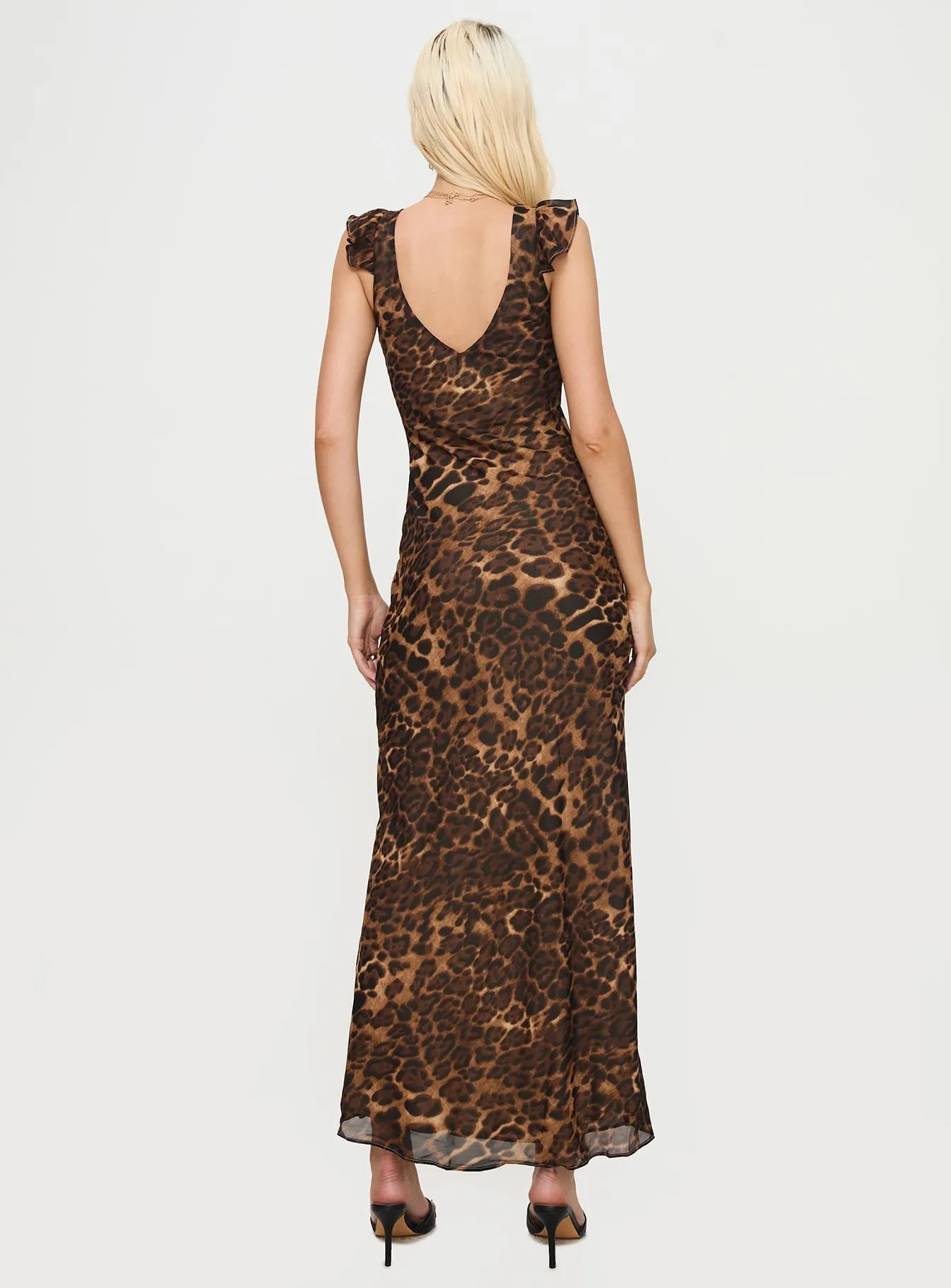 Channelle Maxi Dress Leopard Lavender Glow