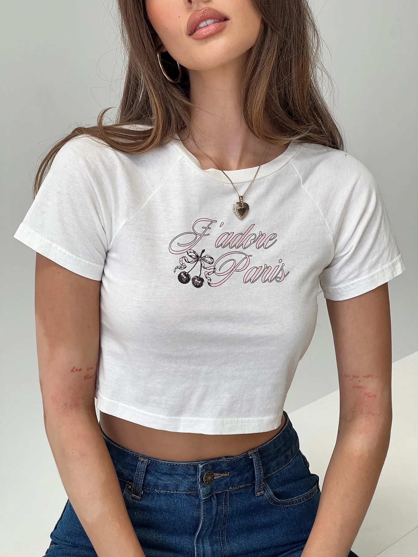 Soft and Lightweight Take Me To Paris Baby Tee White