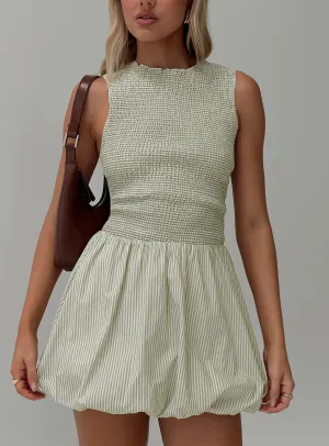 Lightweight Weave Narnie Mini Dress Sage