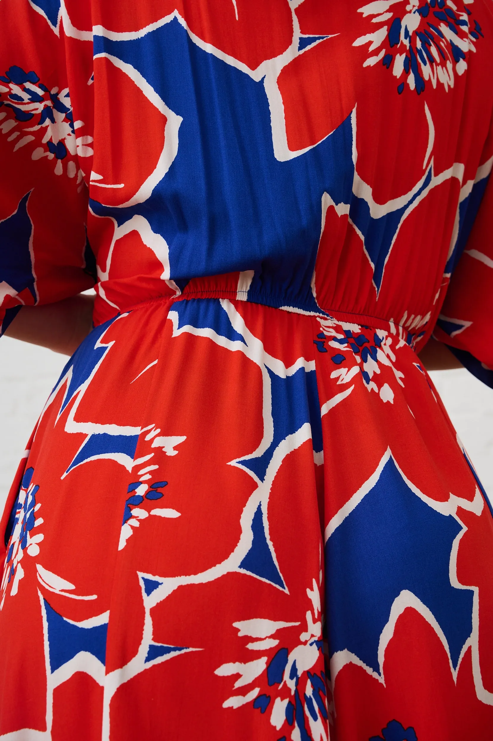 Graphic Bloom Maxi Kaftan Dress SoftTouchLining