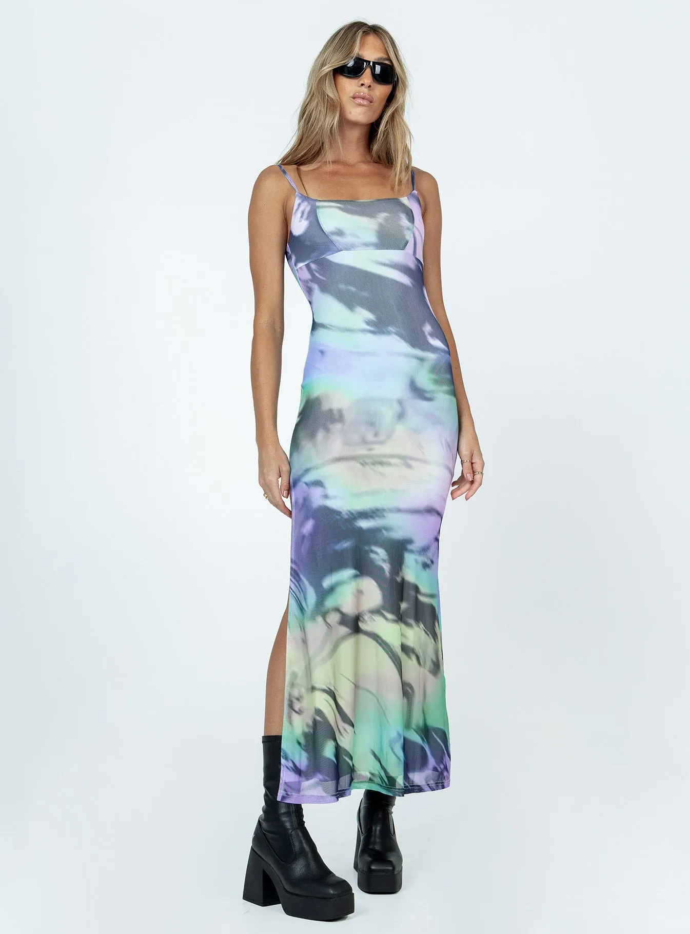 Karoline Maxi Dress Multi Perfect for casual outings or formal events this dress can be styled to suit any occasion Sheer Layer