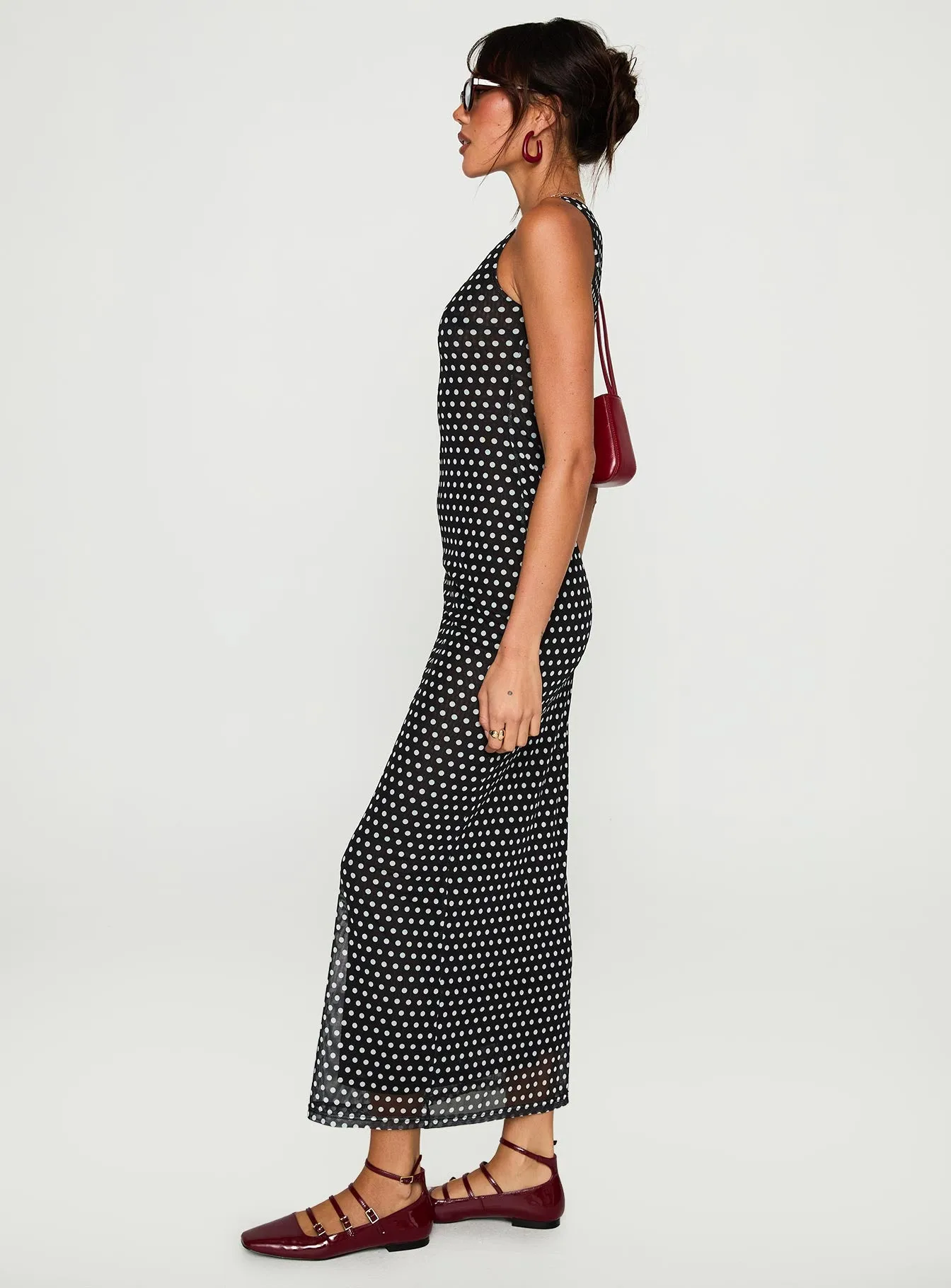 Silver Glow Winter Light Top Of Mind Maxi Dress Black