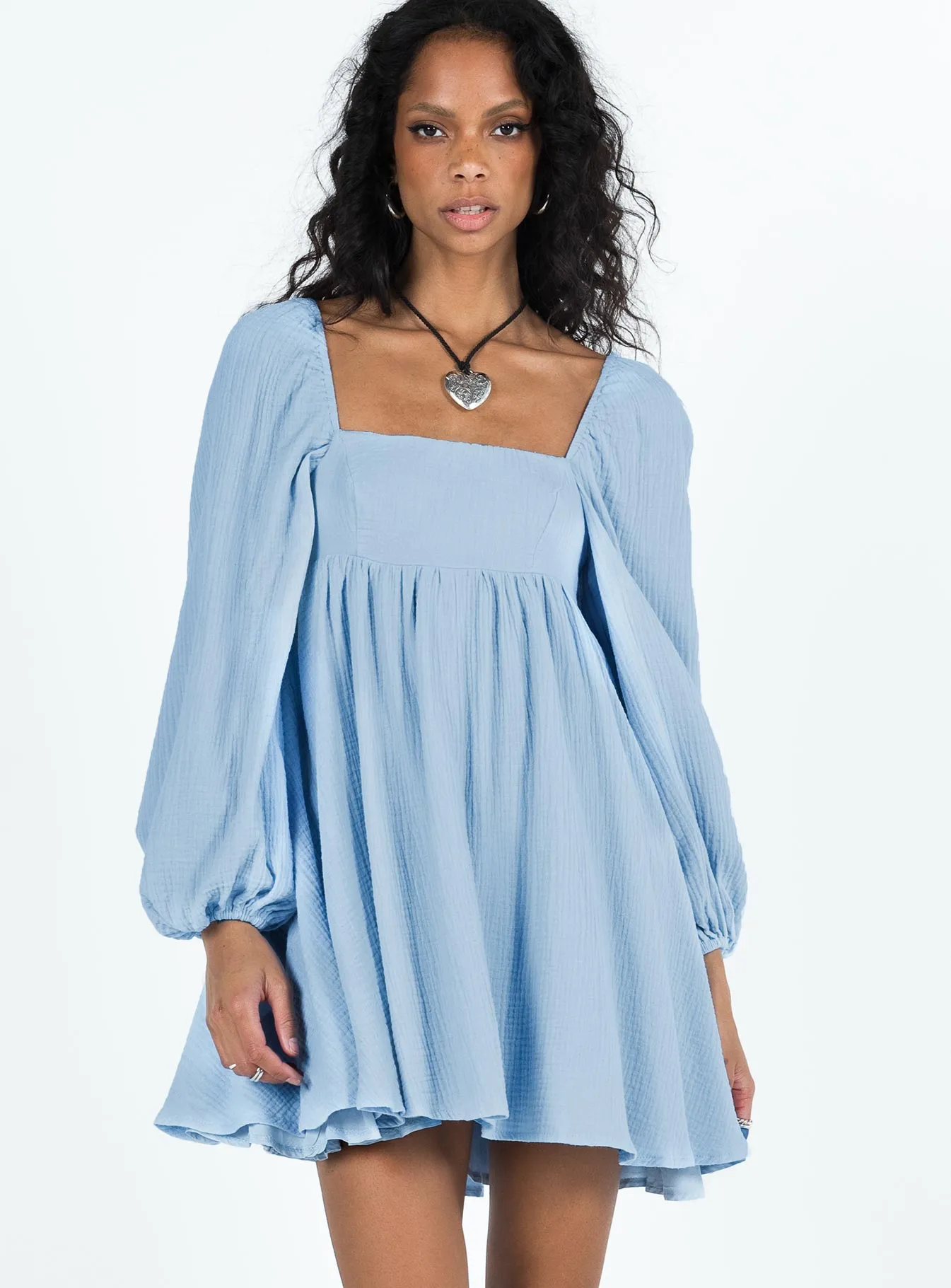 Trend Beat Lorna Long Sleeve Mini Dress Blue
