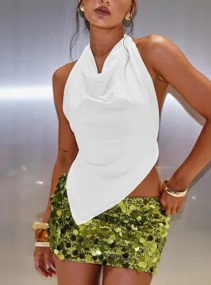 Interlude Top White Layered Collar System AntiSlipGrip