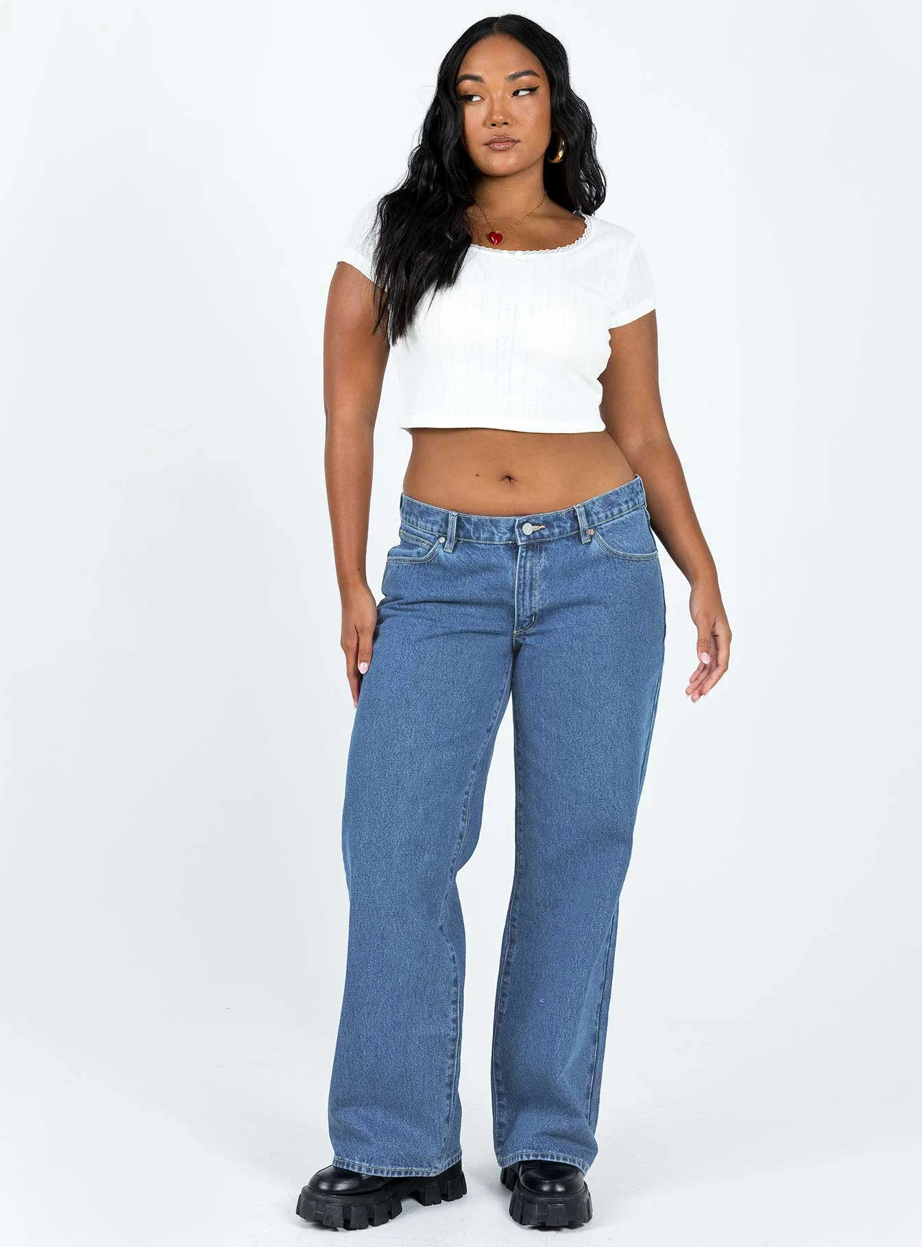 Abrand 99 Low & Wide Chantell Organic Jeans Street Fashion Parent Style