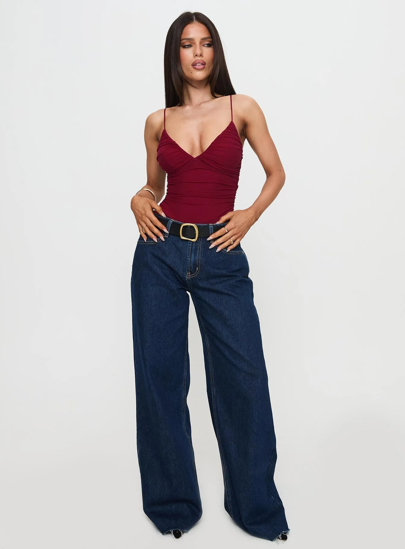Merril Bodysuit Maroon Soft New Wedding Youth