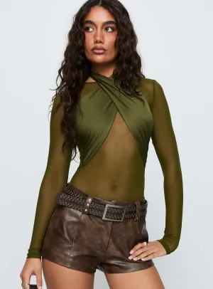 Sweeter Than Fiction Bodysuit Olive Picnic Club