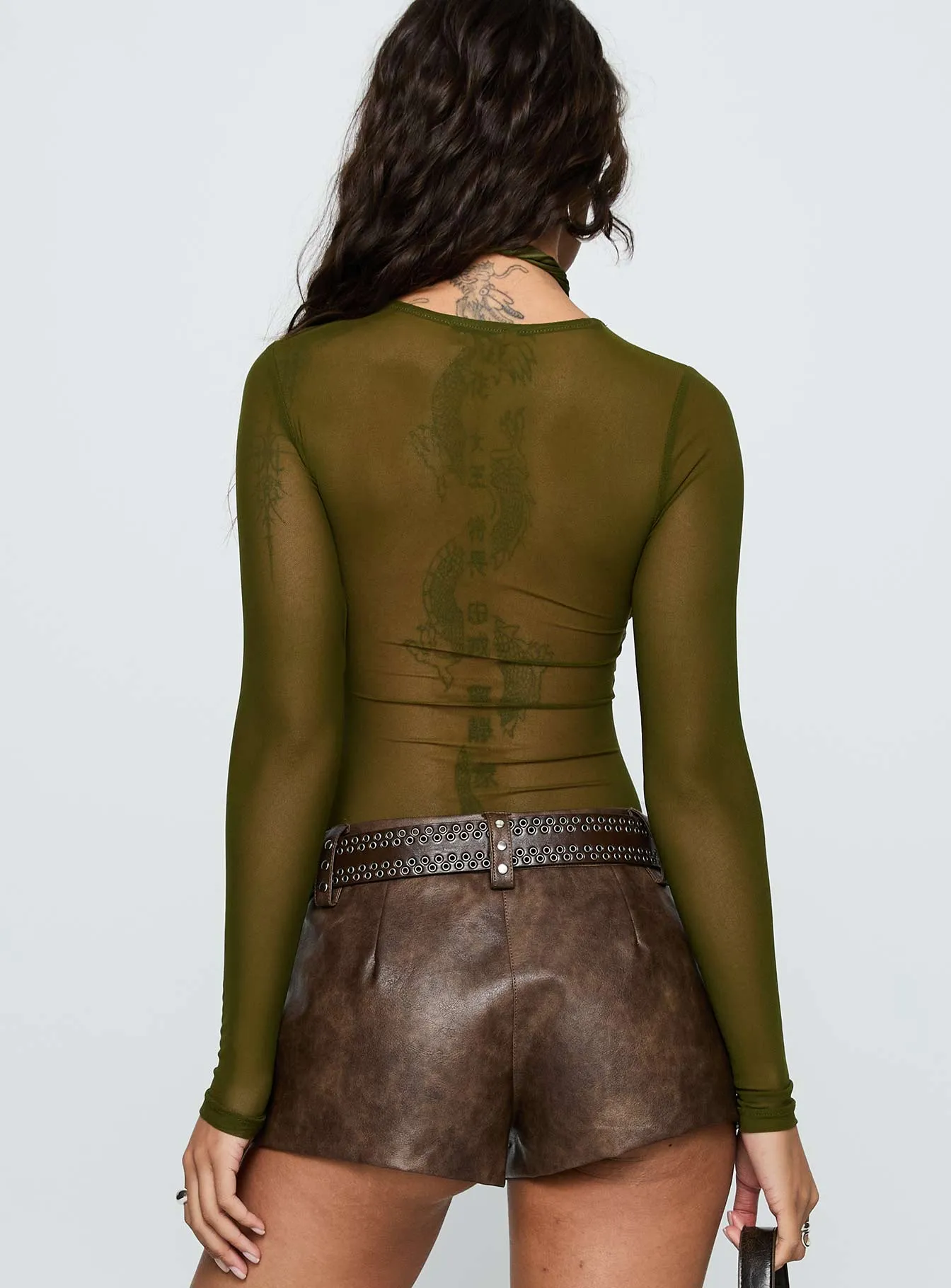Sweeter Than Fiction Bodysuit Olive Indoor Holiday Urban Fancy