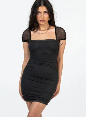 Floral design Charvi Mini Dress Black Petite