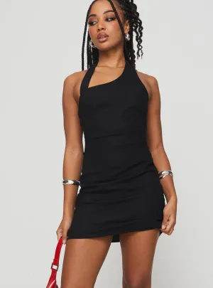 Kumasi Mini Dress Black Sexy yet elegant mini Magnetic Button Closure