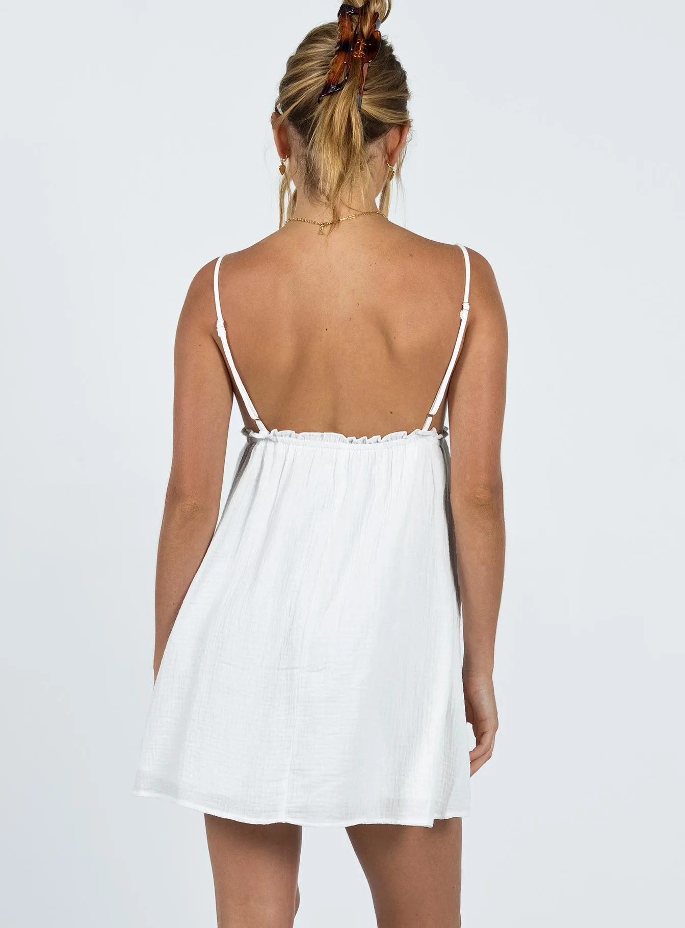 Panonia Mini Dress White Relaxed Silhouette