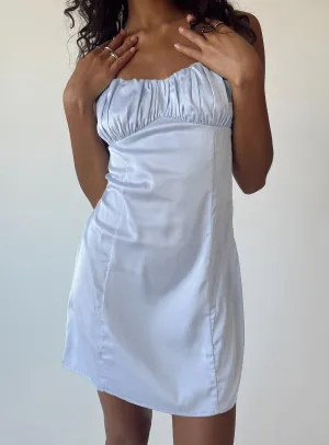 Zaxie Mini Dress Blue Adjustable drawstring