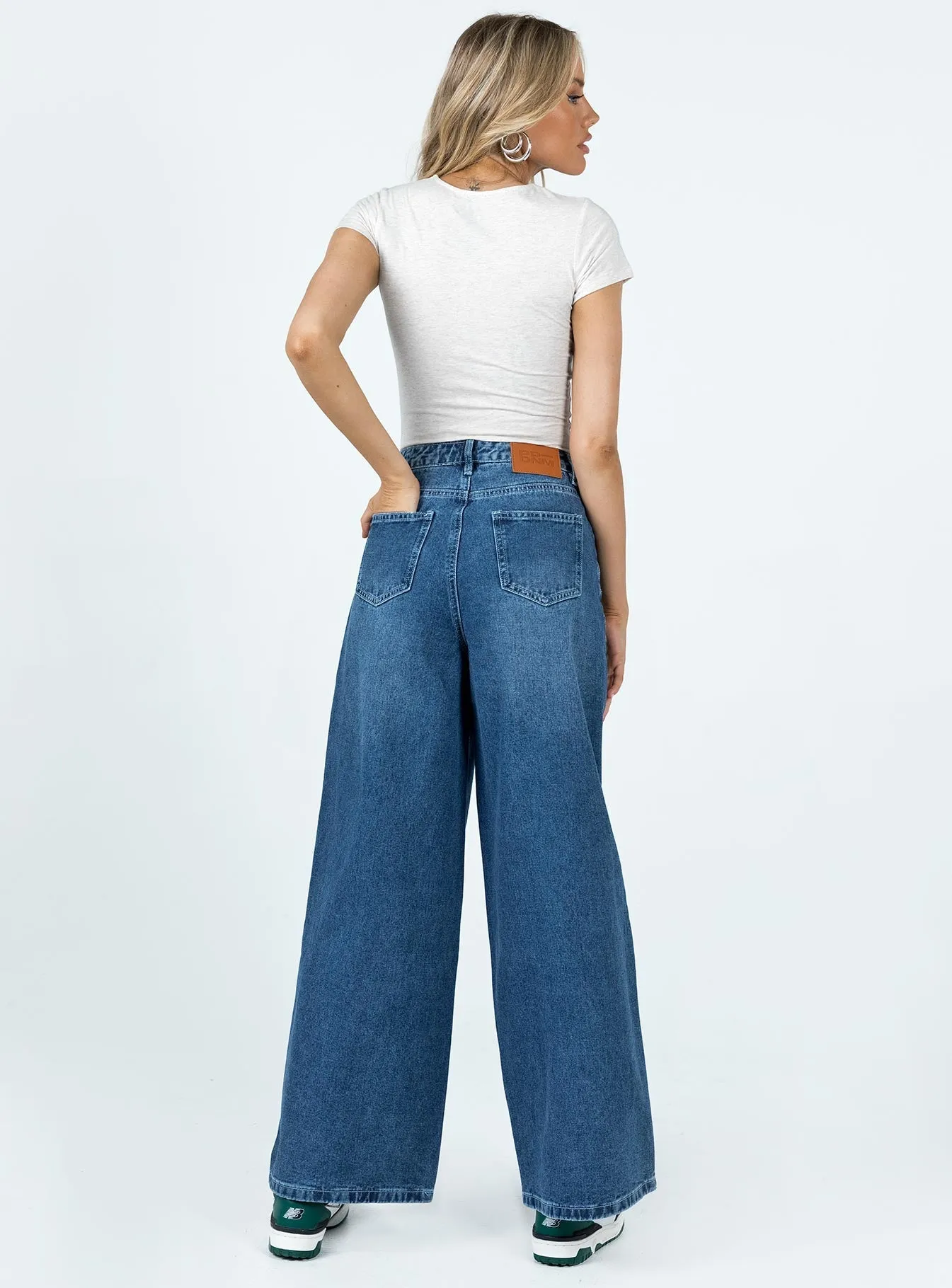 Smart Comfort Textured Yarn Blends Rediy Wide Leg Jean Denim