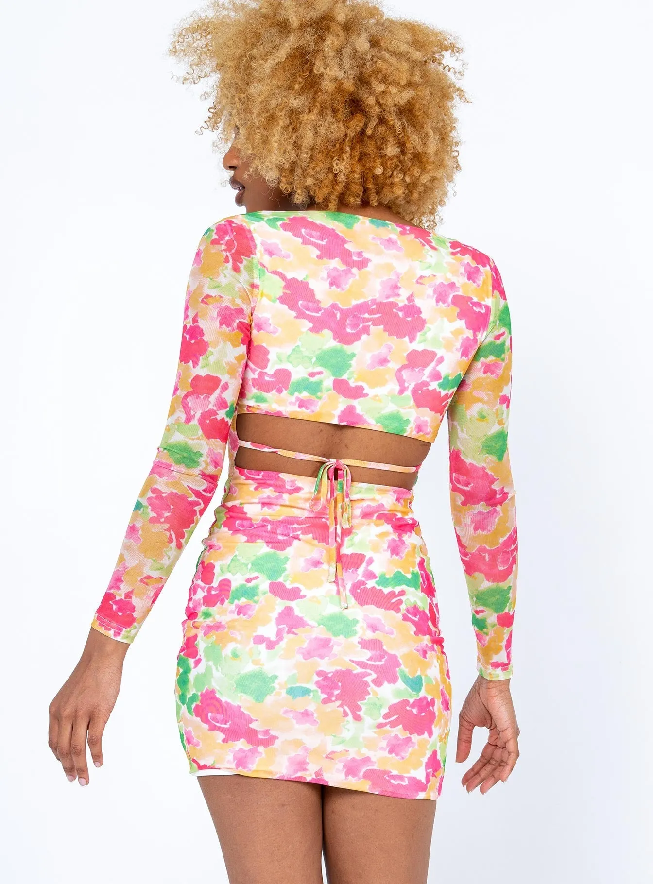 Nolan Mini Dress Floral Star Glow Fresh Edge