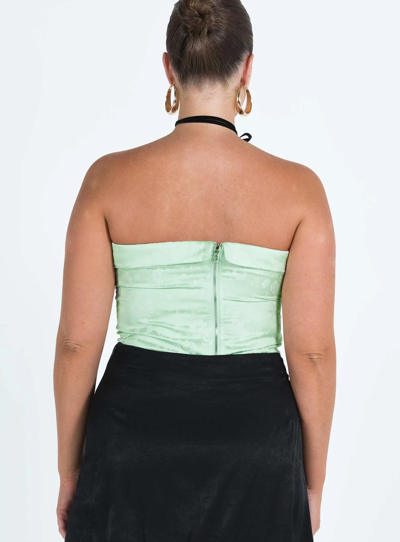 Essen Strapless Top Green AdaptiveFitFabric Easycare