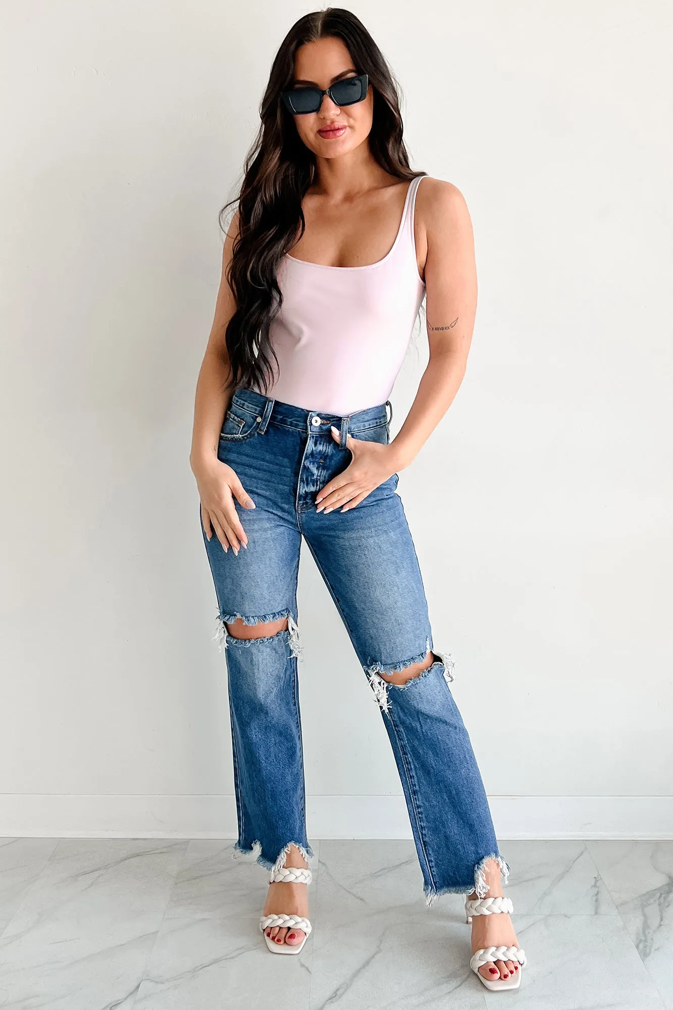 Summer Feels Forever Sleeveless Faux Leather Bodysuit (Lavender) Flexible frame Dynamic Motion Panels
