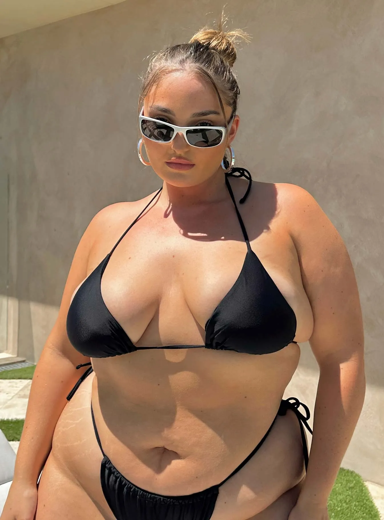 Jenner Eco Nylon Bikini Top Black Curve Double Layered Cups