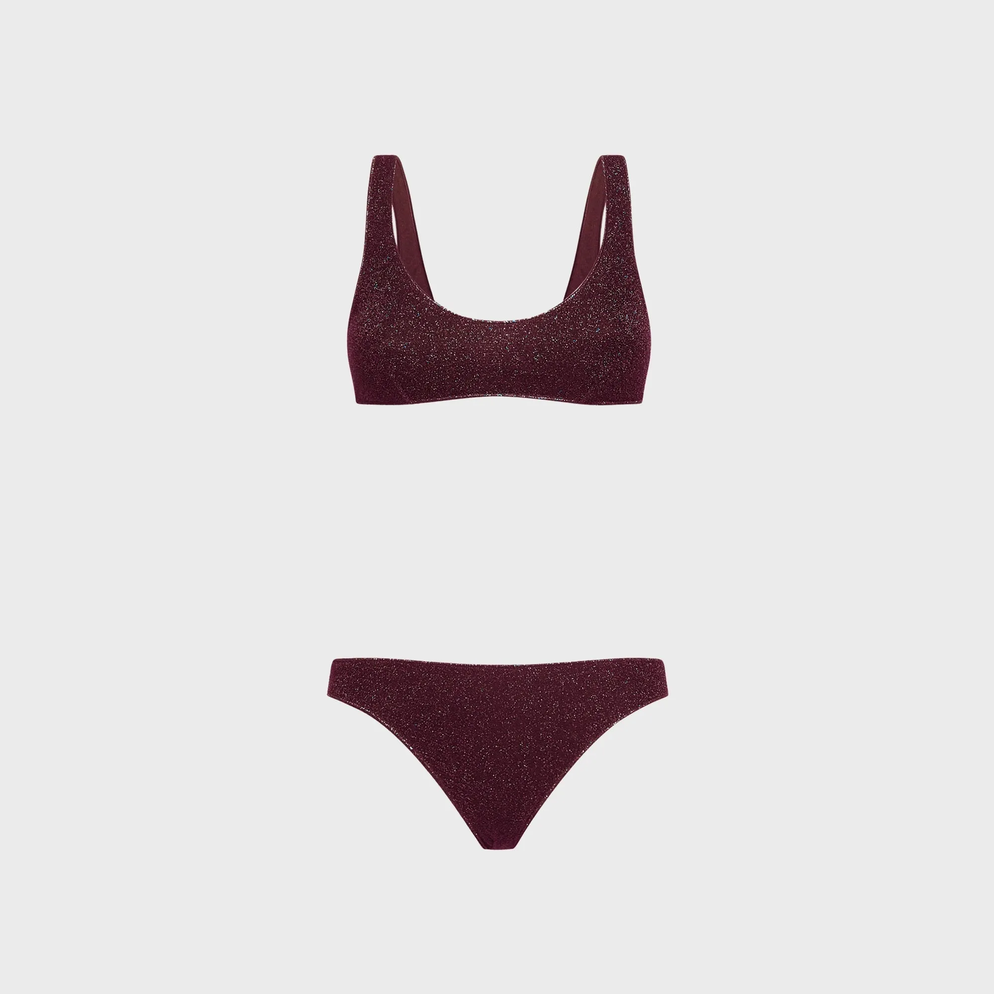 Breathable fabric Recycled Material Oseree Lumiere Sporty Set - Burgundy