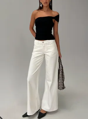 Catiana Low Rise Jeans White Modern Couple Look