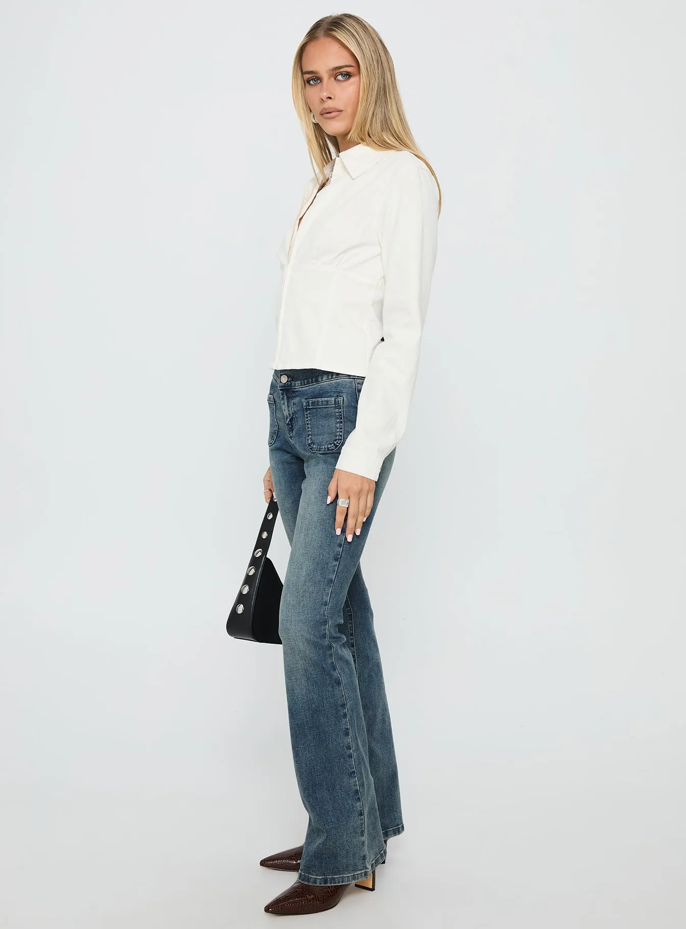 High Tide High Rise Bootleg Jeans Blue Traveler Gear Nature Lover Night Out