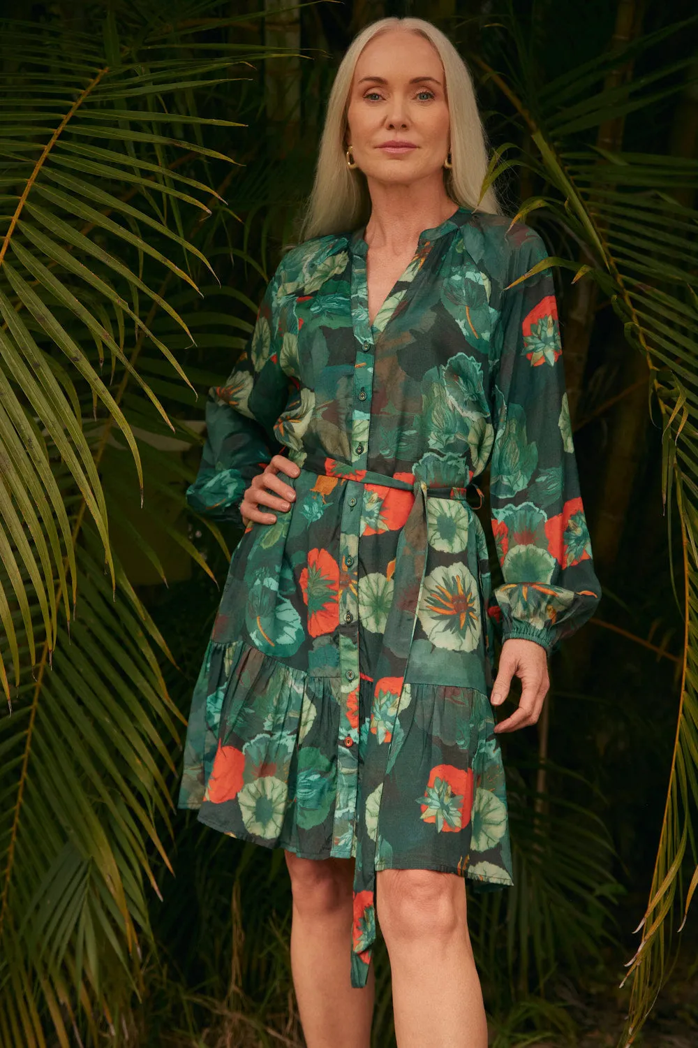yoga mode Thermal Insulation Fantasia Short Dress in Lotus