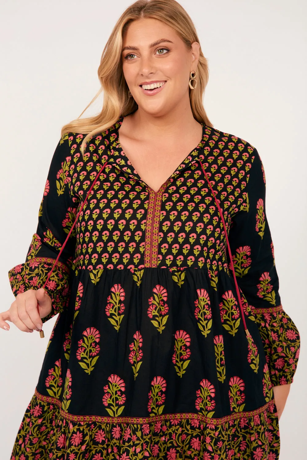 Spirit Core ElasticFree Scout Tiered Dress in Kashmir