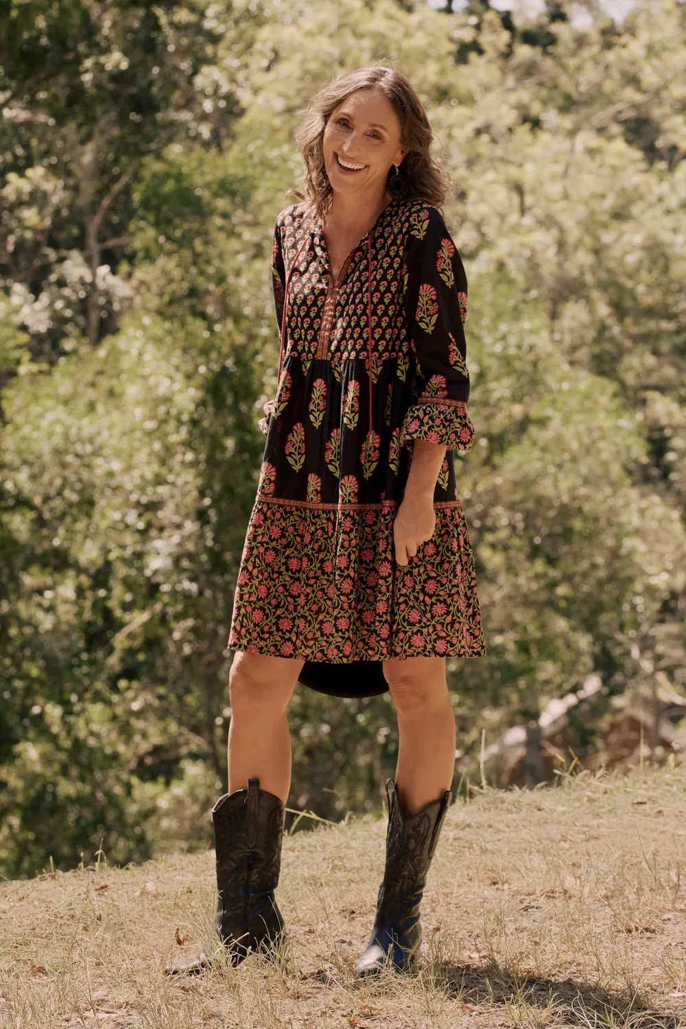Scout Tiered Dress in Kashmir EasyAdjustStraps Creative Glow